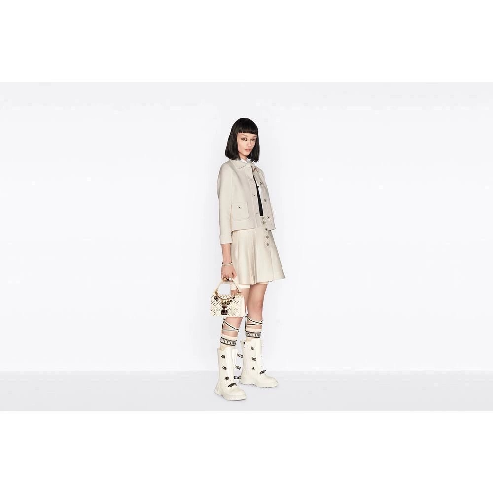 Dior Cream Button-Front Textured Jacket - Picture 8 of 9